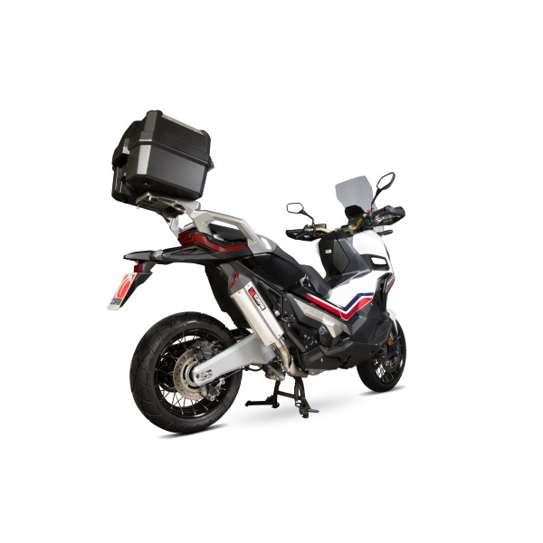 Scorpion Exhaust Honda X-ADV 750 2017 - 2020 Serket Parallel Slip-on Brushed Stainless Steel Sleeve